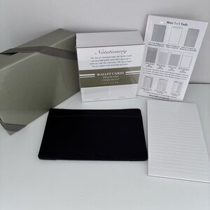 NEW Levenger Notationery Wallet Writer/Case & sealed Writing cards & pads